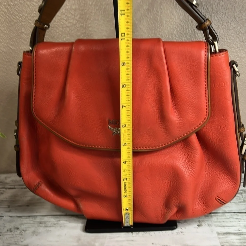 MCM Orange Leather Bag